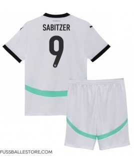 Günstige Österreich Marcel Sabitzer #9 Auswärts Trikotsatzt Kinder EM 2024 Kurzarm (+ Kurze Hosen)